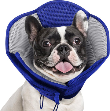 Aofitee Large Dog Cone- Adjustable Cone For Dogs After Surgery, Breathable Soft Cone Dog Collar To Prevent Licking Wounds, Pet Elizabethan Collar For Large Dogs, Pink L