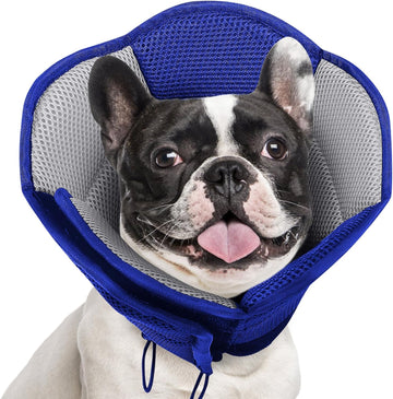 Aofitee Dog Cone- Adjustable Medium Cone For Dogs After Surgery, Breathable Soft Cone Dog Collar To Prevent Licking Wounds, Pet Elizabethan Collar For Medium Dogs, Armygreen M