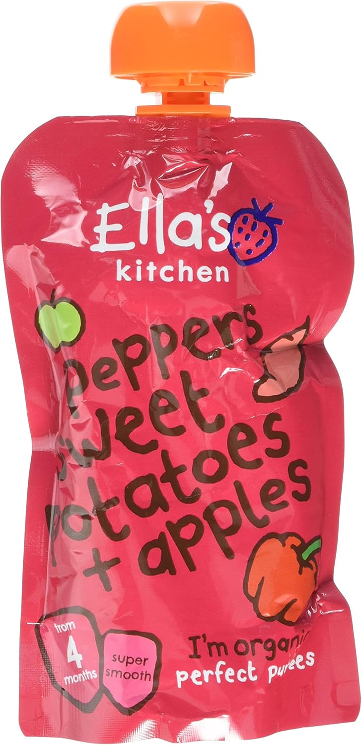 Ella'S Kitchen Apples Sweet Potatoes + Peppers, 120G