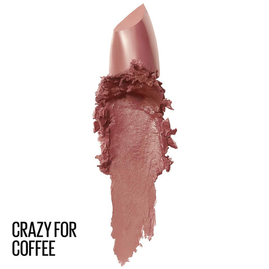 Maybelline Color Sensational Lipstick, Lip Makeup, Cream Finish, Hydrating Lipstick, Crazy For Coffee, Nude Pink ,1 Count