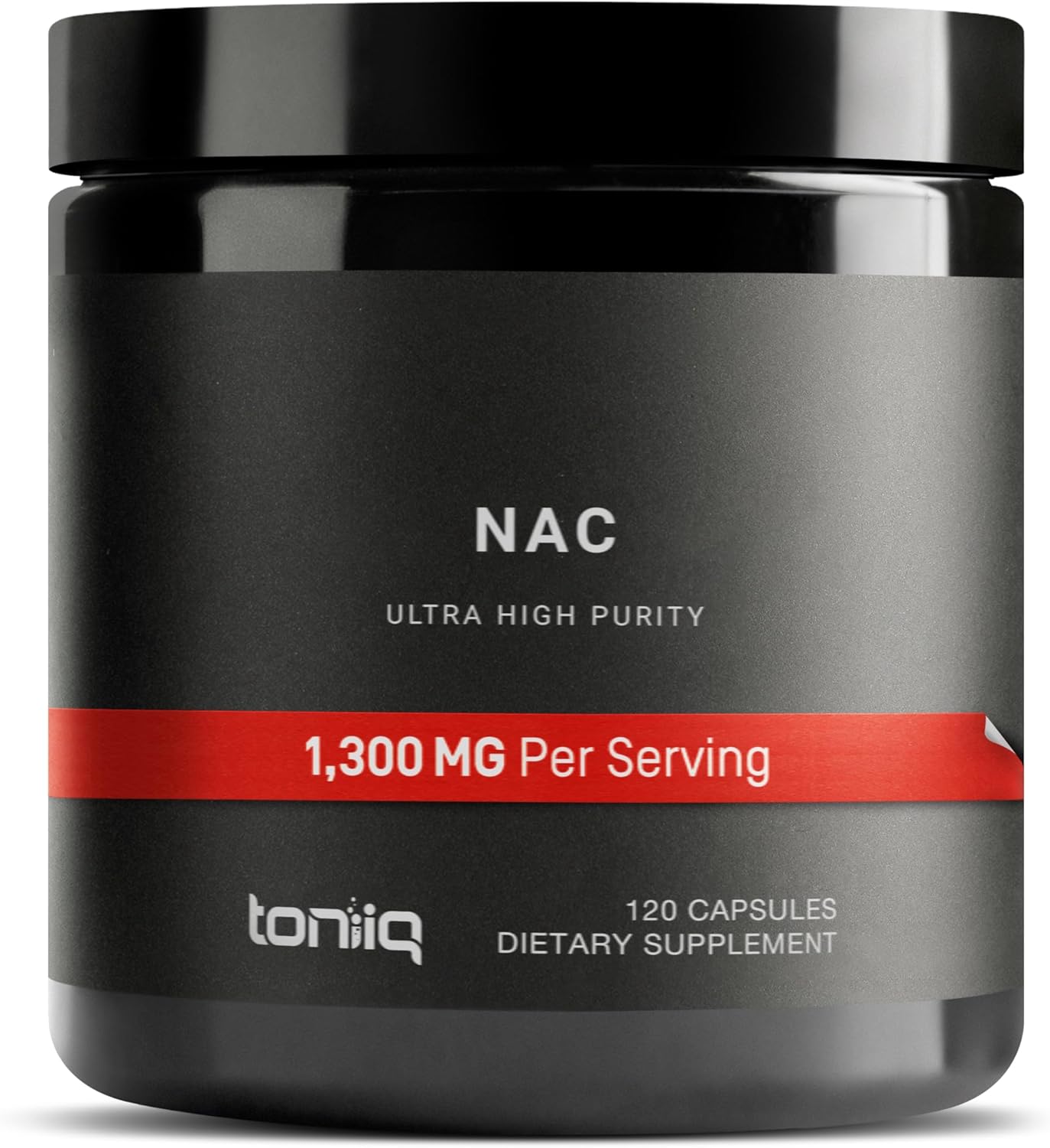 Toniiq 1300Mg Nac - 2 Month Supply - Min. 98%+ Tested Purity - Ultra High Strength Bioavailable Nac Cysteine Supplement - 120 Vegetarian N Acetyl Cysteine Capsules -Lab Tested Tq