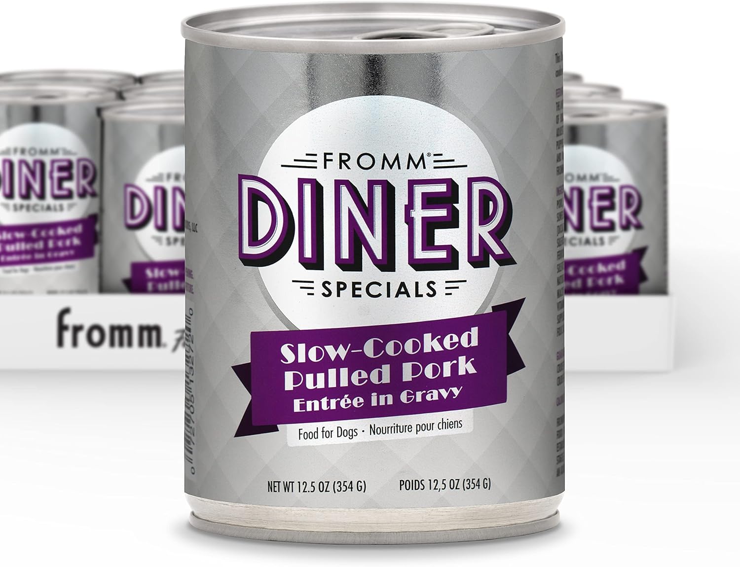 Fromm Diner Specials Slow-Cooked Pulled Pork Entrée In Gravy Dog Food - Premium Wet Dog Food - Pork Recipe - Case Of 12 Cans