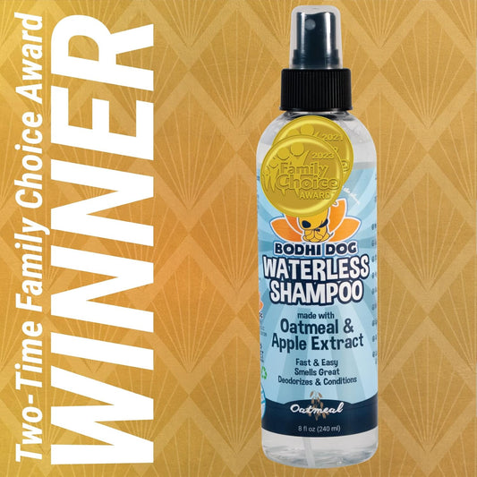 Bodhi Dog Waterless Shampoo | Natural Dry Shampoo For Dogs Or Cats | Neutralizes Pet Odor | No Rinse Required | Made With Natural Extracts | Vet Approved- Made In Usa (Oatmeal And Apple, 8 Fl Oz)
