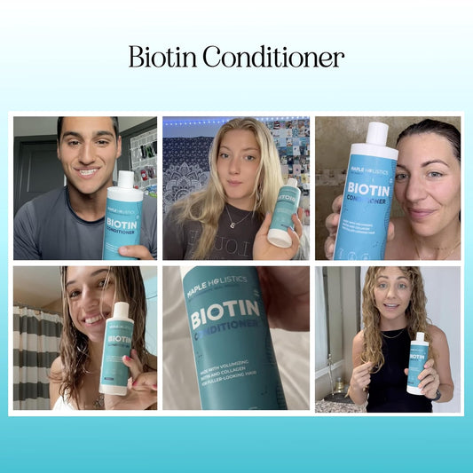 Volumizing Biotin Conditioner For Thinning Hair - Collagen Treatment For Dry & Damaged Hair, Sulfate, Paraben & Silicone Free