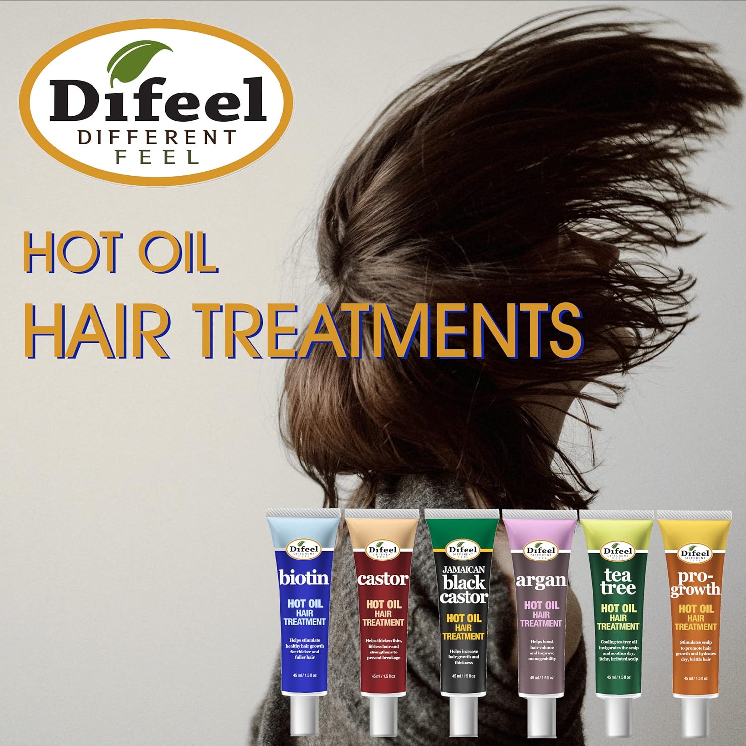 Difeel Hot Oil Hair Treatment with Argan Oil 1.5 oz. : Beauty & Personal Care