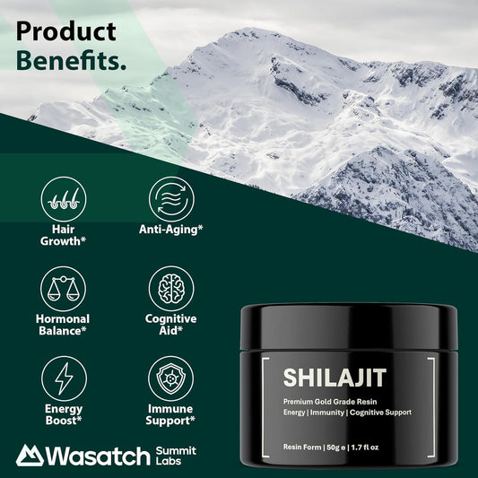 Pure Organic Shilajit Resin | Authentic Himalayan Gold Grade Harvested 16,000-18,000 Ft | 100% Pure Unfiltered | 85+ Trace Minerals And Fulvic Acid For Energy And Immune Support | 100-Day Supply