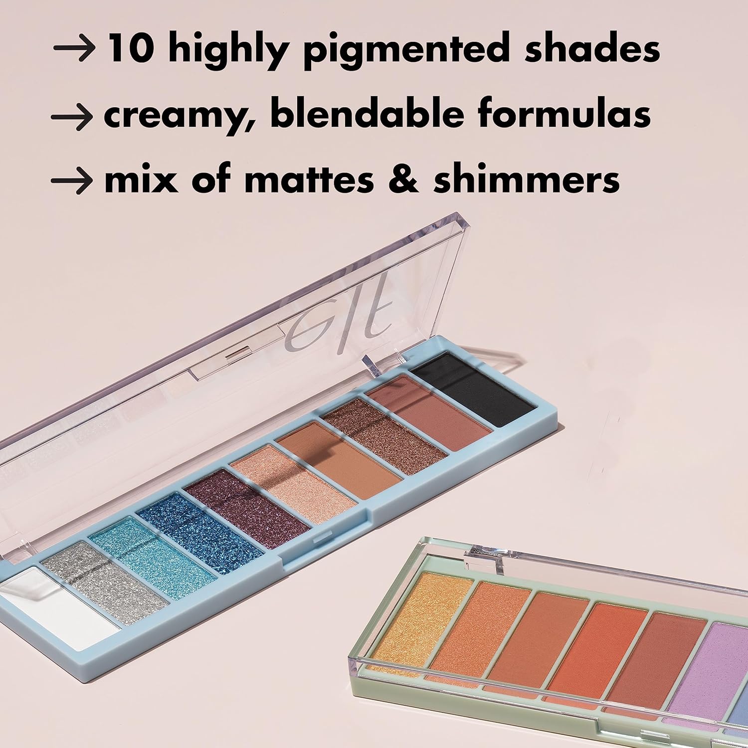 e.l.f. Perfect 10 Eyeshadow Palette, Ten Ultra-pigmented Blue & Purple Metallic Shades, Blendable Formula, Vegan & Cruelty-Free, Intergalactic : Beauty & Personal Care