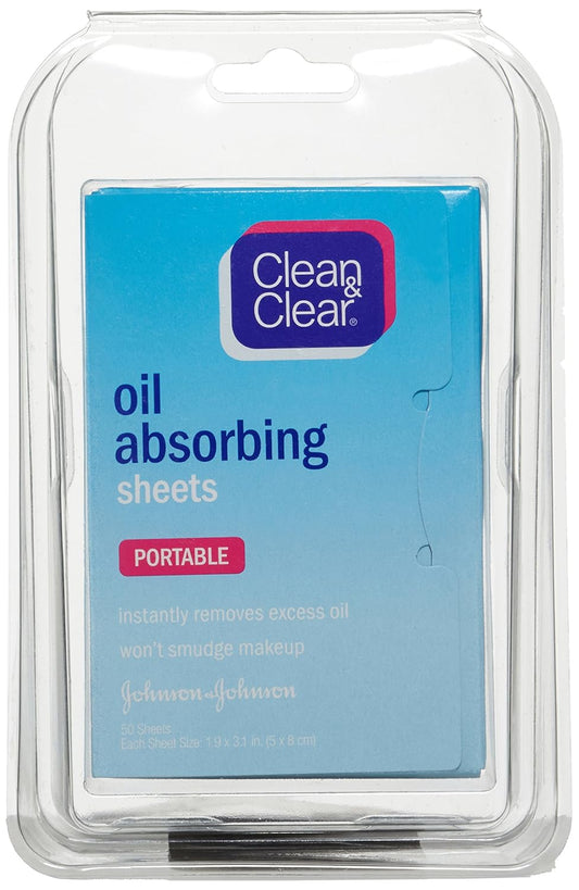 Clean & Clear Oil Absorbing Sheets, 50 Count