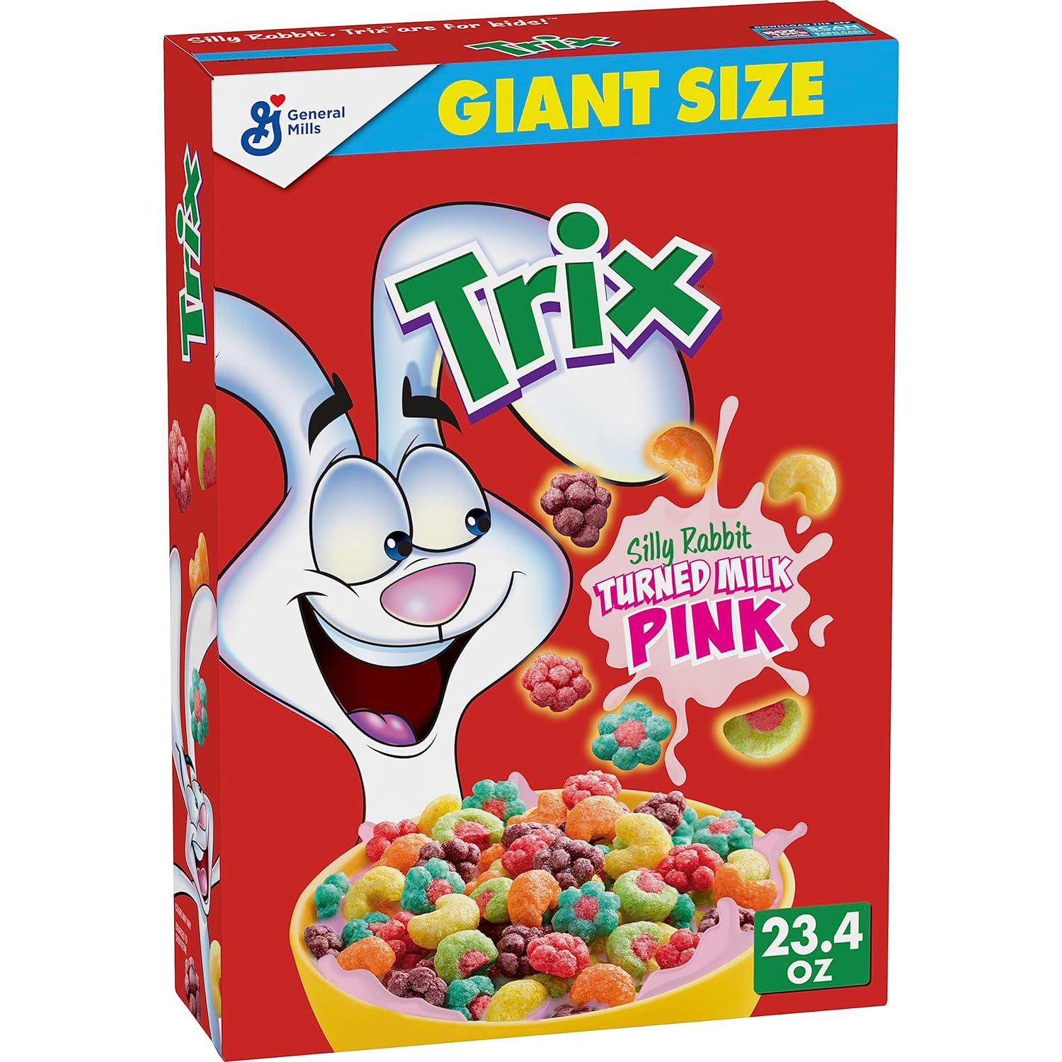Trix Fruity Breakfast Cereal, 6 Fruity Shapes, Whole Grain, Giant Size, 23.4 OZ