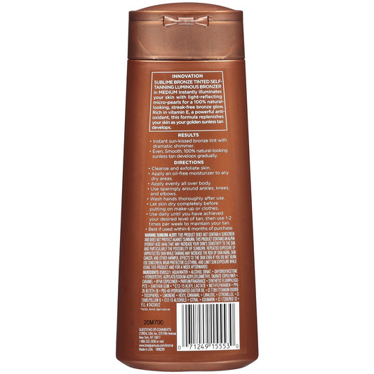 L'Oréal Paris Sublime Bronze Luminous Bronzer Self-Tanning Lotion, 6.7 Oz