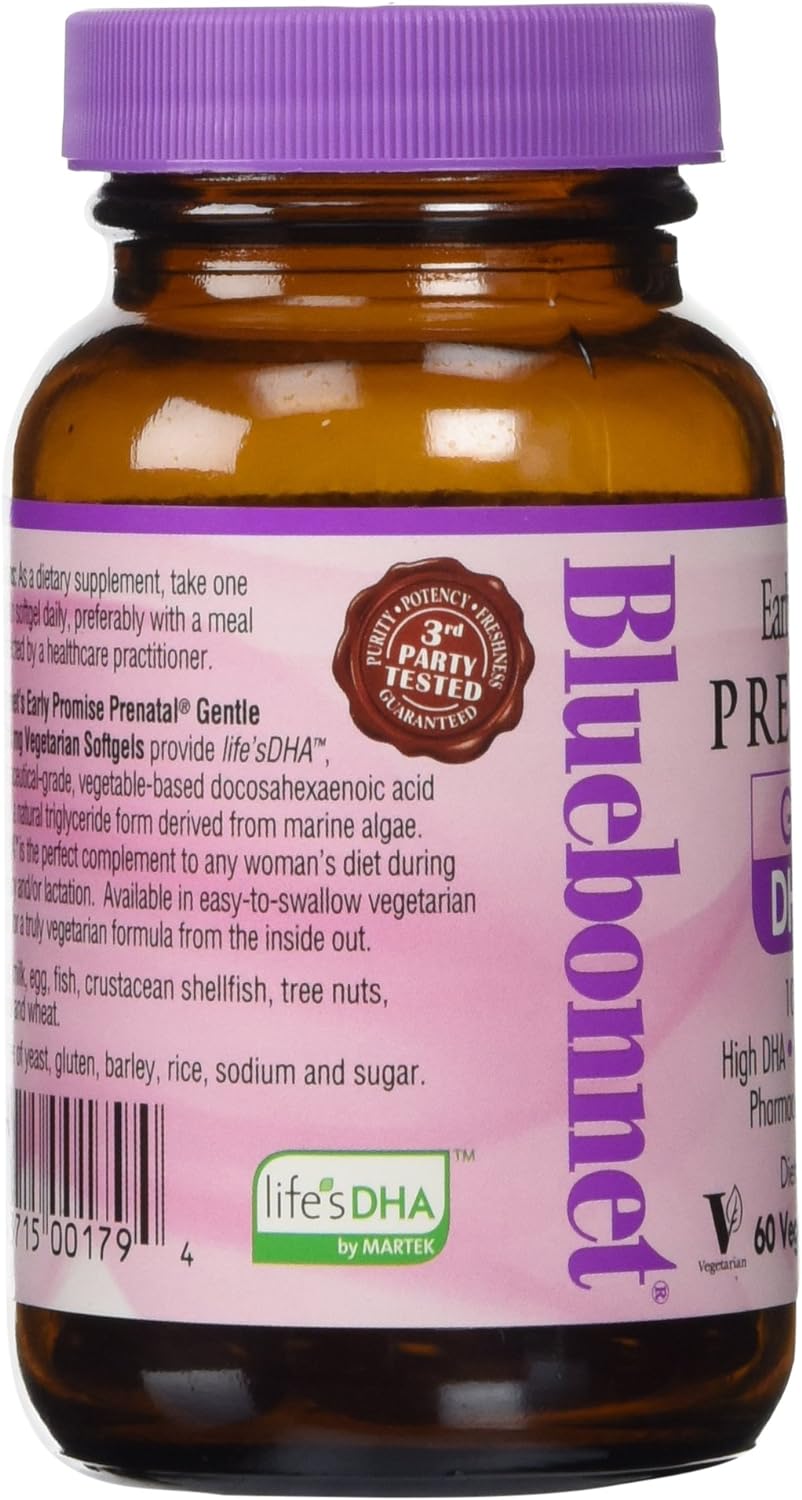 BlueBonnet Early Promise Prenatal Gentle DHA 200 mg Vegetable Capsules, 60 Count ('743715001794) : Health & Household