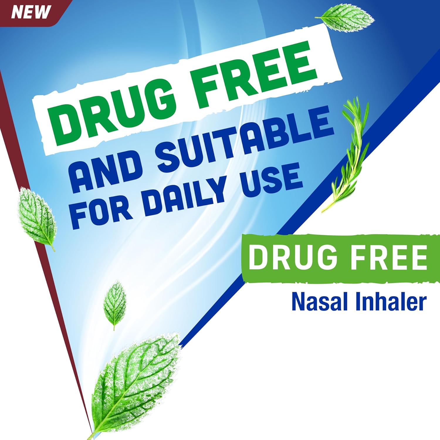 Afrin New Vapor Burst, On-The-Go Daily Inhaler, 100% Drug Free, Infused With Natural Eucalyptol, Rosemary Oil, And Menthol 0.8 Ml : Health & Household