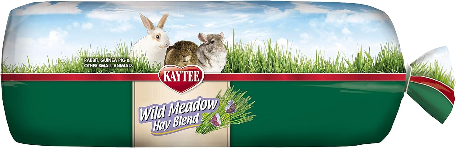 Kaytee All Natural Timothy Hay Wild Meadow Hay Blend For Guinea Pigs, Rabbits & Other Small Animals, 24 Ounce