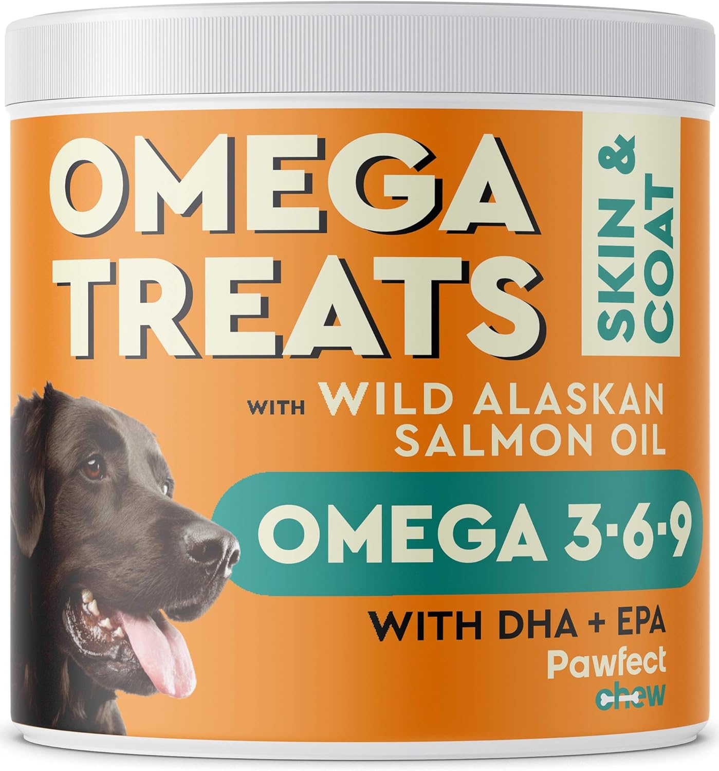 Fish Oil Omega 3 for Dogs - Allergy Relief - Joint Health - Itch Relief, Shedding - Skin and Coat Supplement - Alaskan Salmon Oil Chews - Omega 3 6 9 - EPA & DHA Fatty Acids