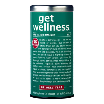 The Republic Of Tea Be Well Red Rooibos Tea - Get Wellness - No.11 Herb Tea For Immunity, 36 Count