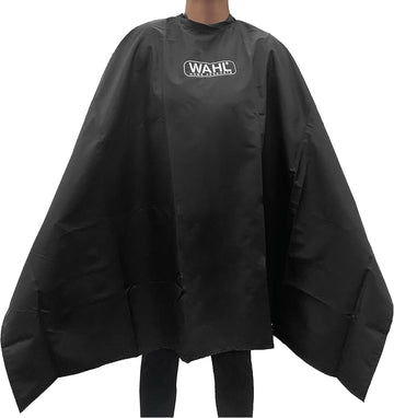 Wahl Clipper Genuine Reusable Barbers Cape For Hair Cutting, And Trimming With Easy Hook & Loop Adjustable Neck For Kids And Adults - Model 3417