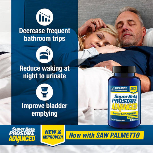 Advanced With Saw Palmetto - Prostate Health Supplements For Men, Bladder & Urinary Support With Beta-Sitosterol, Reishi, Saw Palmetto, Vitamin D, Zinc Oxide, Selenium - 240 Count