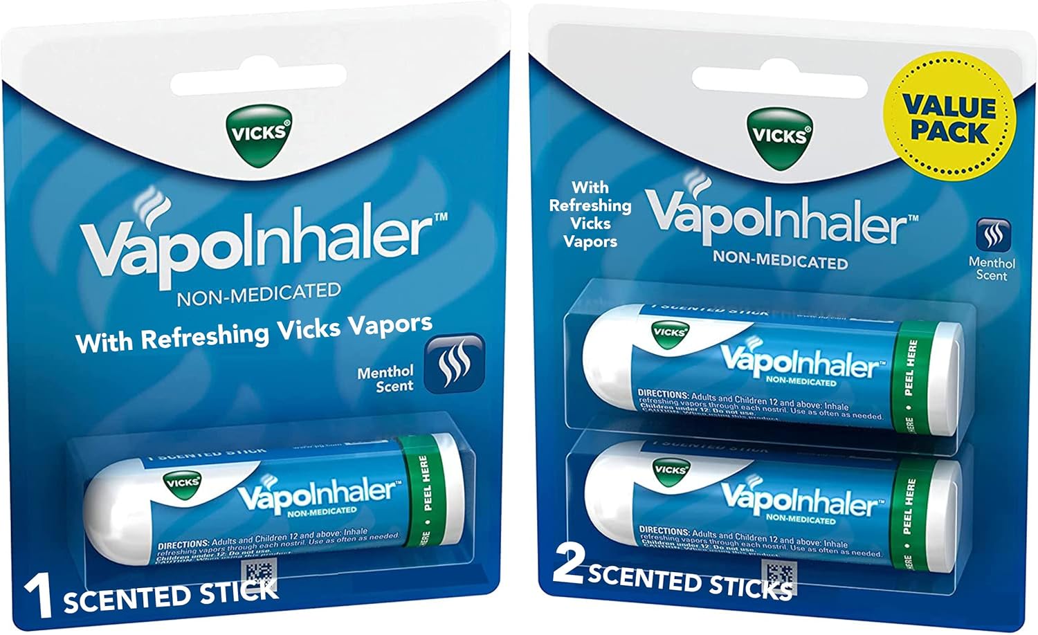 Vicks VapoInhaler 3 sticks (Old Product) : Health & Household