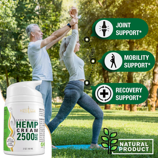 New Age Hemp Cream Help Support Relieve Discomfort in Knees, Joints, a