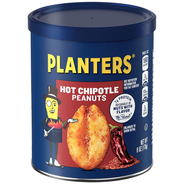 Planters Chipotle Peanuts (8 Ct Pack, 6 Oz Canisters)