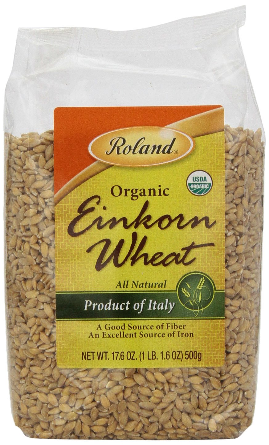 Roland Foods Organic Einkorn Wheat, Ancient Grain, 17.6 Ounce Bag, Pack of 12