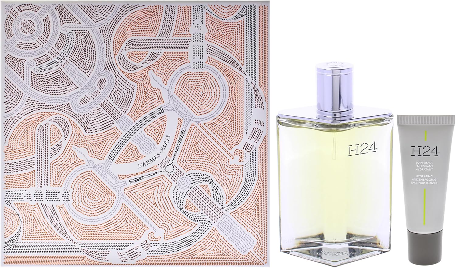 H24 By Hermes For Men - 2 Pc Gift Set 3.3Oz Edp Spray, 0.68Oz Face Moisturizer