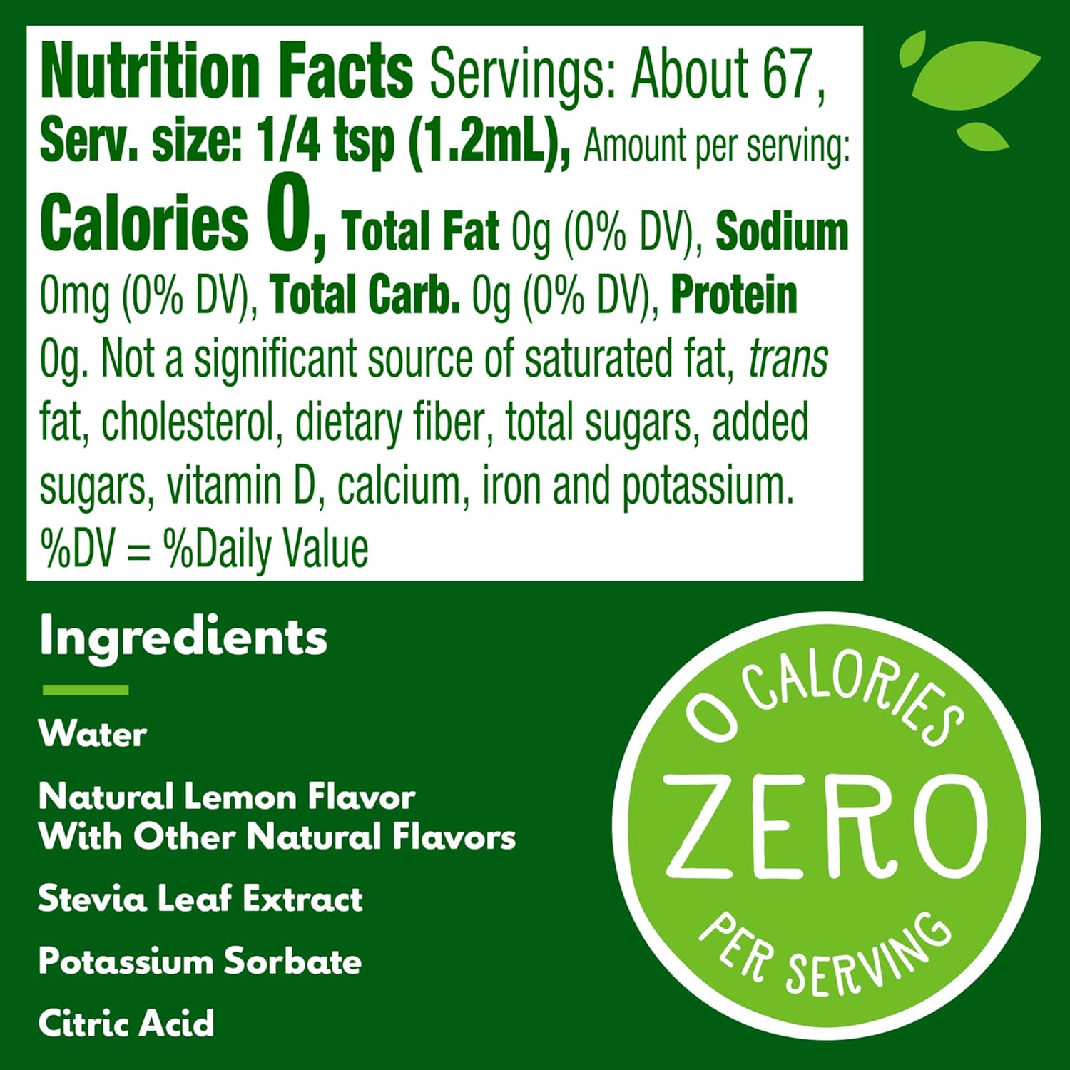 Truvia Zero-Calorie Liquid Sweetener From The Stevia Leaf, 2.7 Fl Oz Bottle, Lemon Flavor (Pack Of 1)