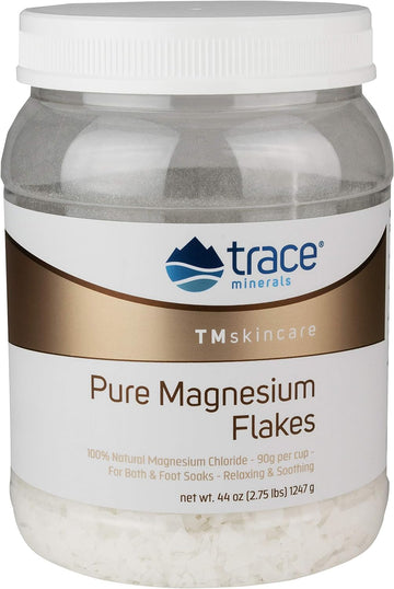 Trace Minerals | TMskincare Pure Magnesium akes for Bath and Foot Soaks | Promotes Feet Wellness, Soothing, and Muscle Relaxation | 4 (2.75 s) 1247 g
