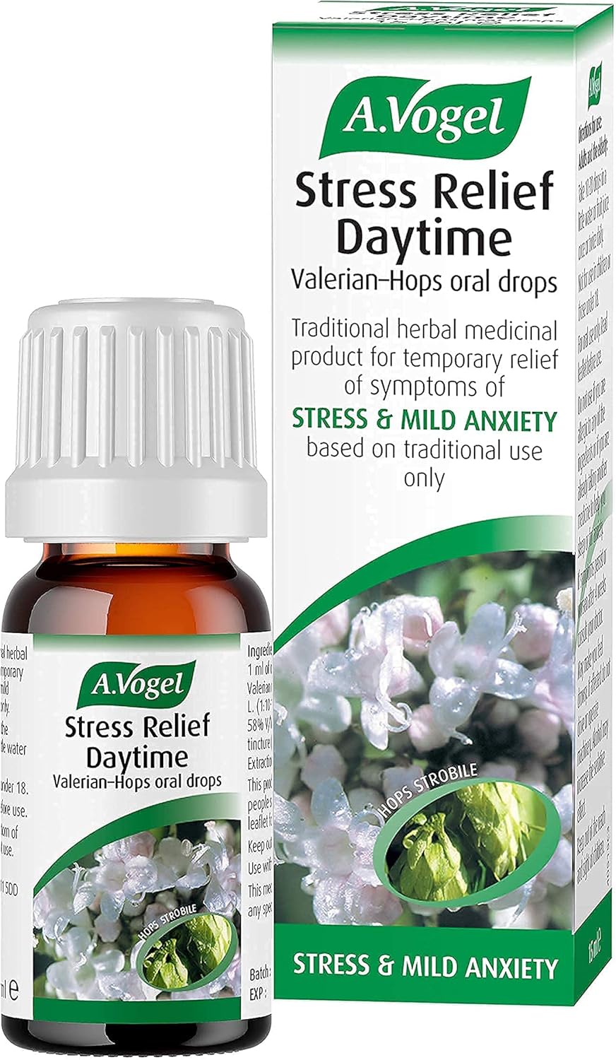 A.Vogel Stress Relief Daytime Oral Drops - Valerian Complex - Not Tablets, 15Ml