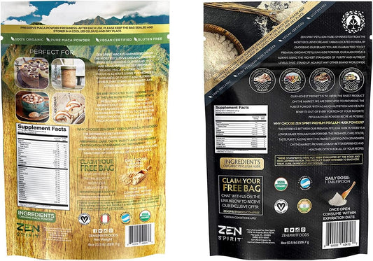 Maca & Psyllium Powder - USDA & Vegan Certified