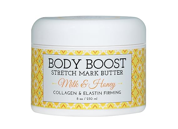 Milk & Honey Stretch Mark Butter 8 oz.- Safe for Pregnancy and Nursing- Repair Stretch Marks and Scars- Paraben, Phenoxyethanol Free