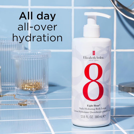 Elizabeth Arden Eight Hour Daily Hydrating Body Lotion, Lightweight Moisturizer For Soft & Smooth Skin, 12.85 Fl Oz