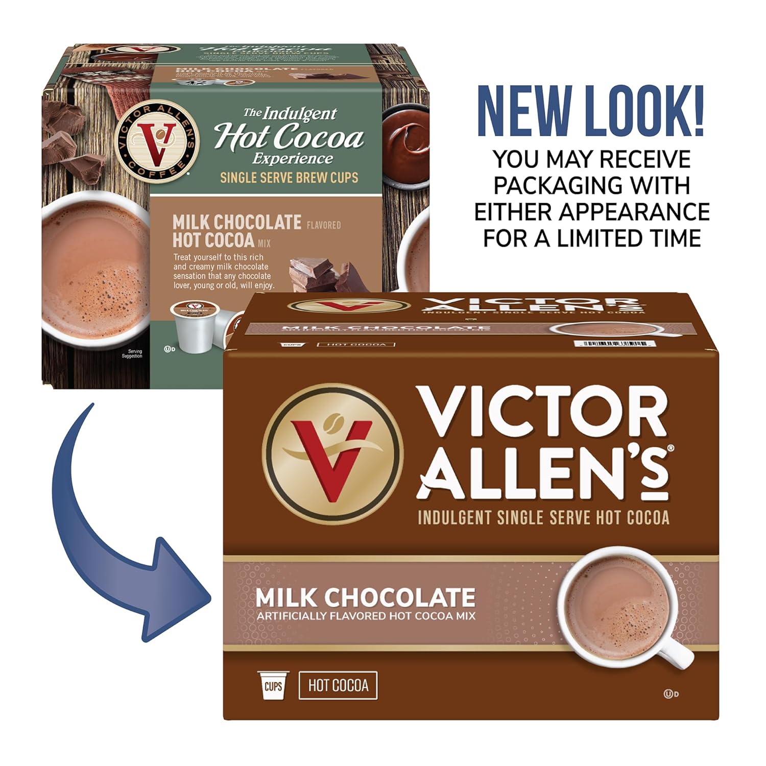 Victor Allen's Coffee Milk Chocolate Cocoa, 12 Count, Single Serve Cups for Keurig K-Cup Brewers