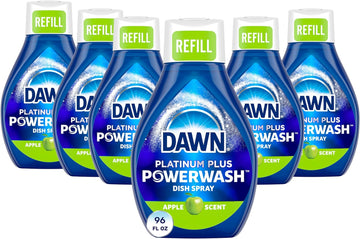 Dawn Platinum Powerwash Dish Spray, Dish Soap Cleaning Spray, Apple Scent Refill, 16 Fl Oz (Pack of 6) (Packaging may vary), Dish Soap Spray