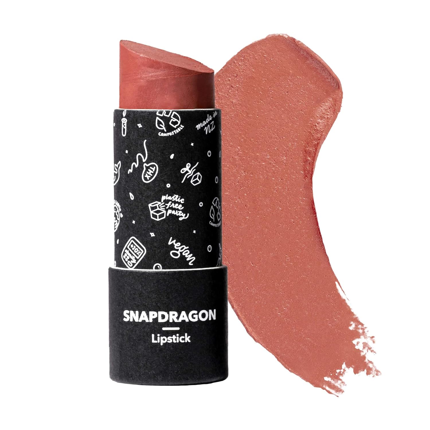 Ethique Snapdragon Satin Matte Lipstick - Rosy Mauve - Plastic-Free, Vegan, Cruelty-Free, Eco-Friendly, 0.28 Oz (Pack Of 1)