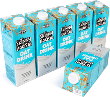 Skinny Food Co Barista Oat Milk Drink (6 X 1L) - Dairy-Free, No Added Sugar, Vegan-Friendly - Perfect For Coffee, Tea, Smoothies & Cereals - Rich Froth & Foam For Barista-Style Beverages - Gluten-Free