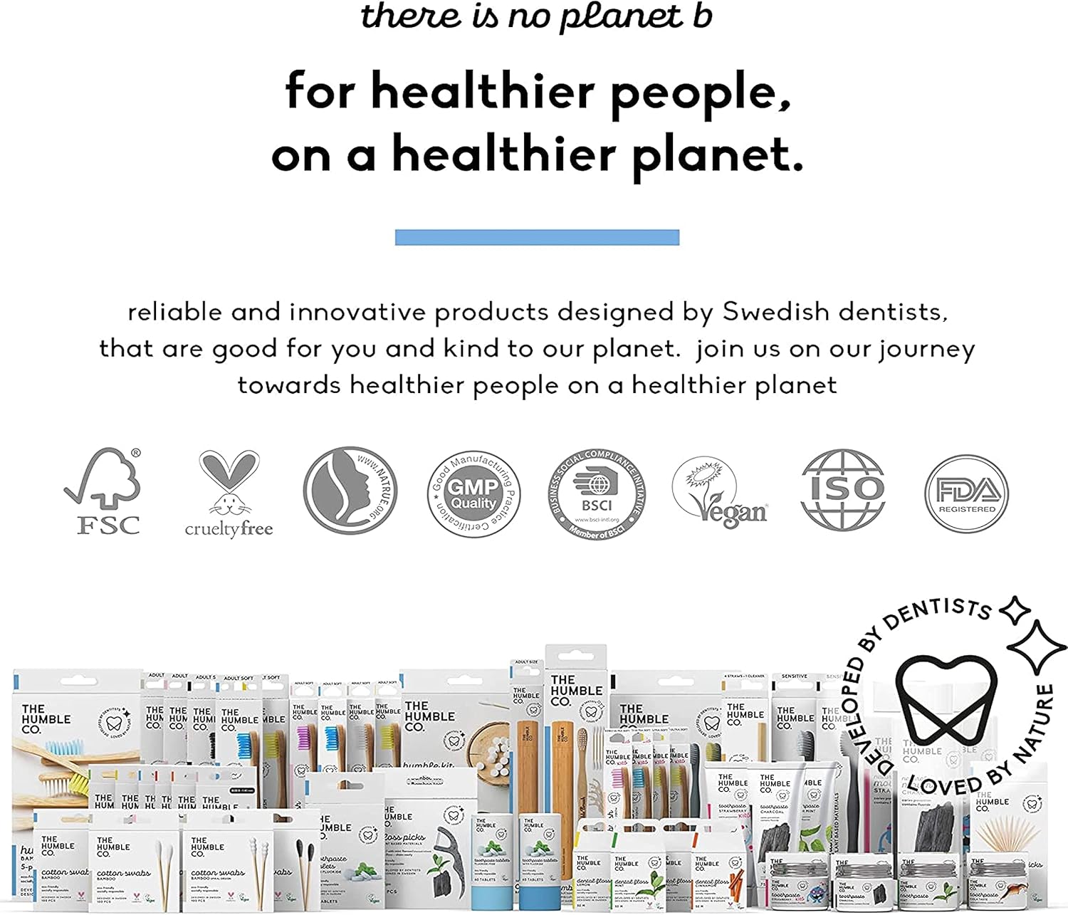 The Humble Co. - Bamboo Interdental Brush - Size 2-0,5 Mm - Developed By Dentists - Designed In Sweden - Sustainable & Reusable - Vegan & Cruelty-Free - Eco-Friendly Packaging - 8P