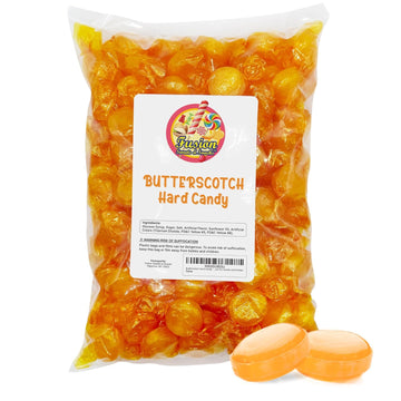 Butterscotch Hard Candy - 1Lb Bag Of Individually Wrapped Butter Scotch Bulk Candy, Yellow Butterscotch Discs Are Perfect For Snacks And Parties (Approx. 75 Pieces)