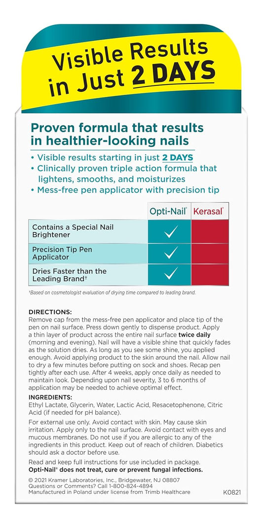 Opti-Nail Fungal Nail Repair Pen, Restores The Healthy Appearance Of Nails Discolored Or Damaged By Nail Fungus