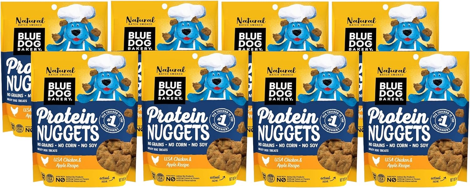Blue Dog Bakery, Case Pack Natural Protein Nuggets, Chicken & Apple, 6 Oz (Pack Of 8)