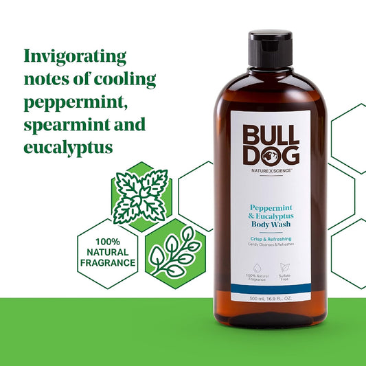 Bulldog Mens Skincare And Grooming Body Wash Vetiver & Black Pepper, 16.9 Fluid Ounce