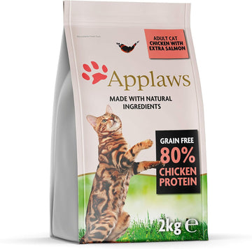 Applaws Complete and Grain Free Dry Adult Cat Food, Chicken with Salmon, 2kg (Pack of 1)?9100940