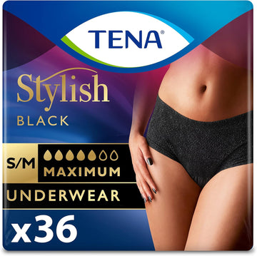 Tena Stylish Black Underwear S/M