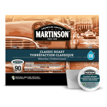 Martinson Classic Medium Roast Coffee, Keurig K-Cup Brewer Compatible Pods, 90 Count (Pack Of 1)