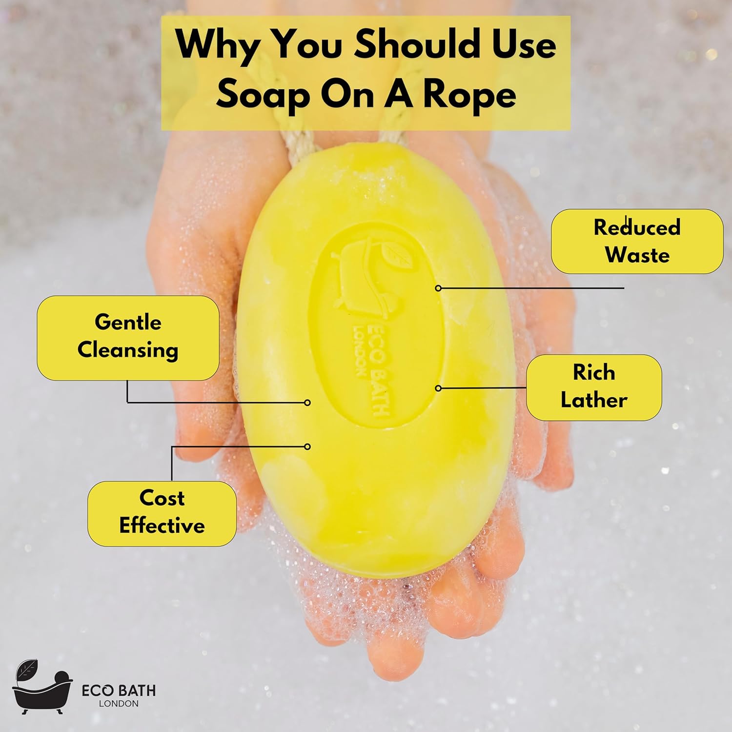 Eco Bath London Lime Soap On A Rope – Made In France – Traditionally Crafted Natural, Skin-Friendly, Long-Lasting & Moisturizing Soap 7.76 Oz (220 G) (Lime) : Beauty & Personal Care