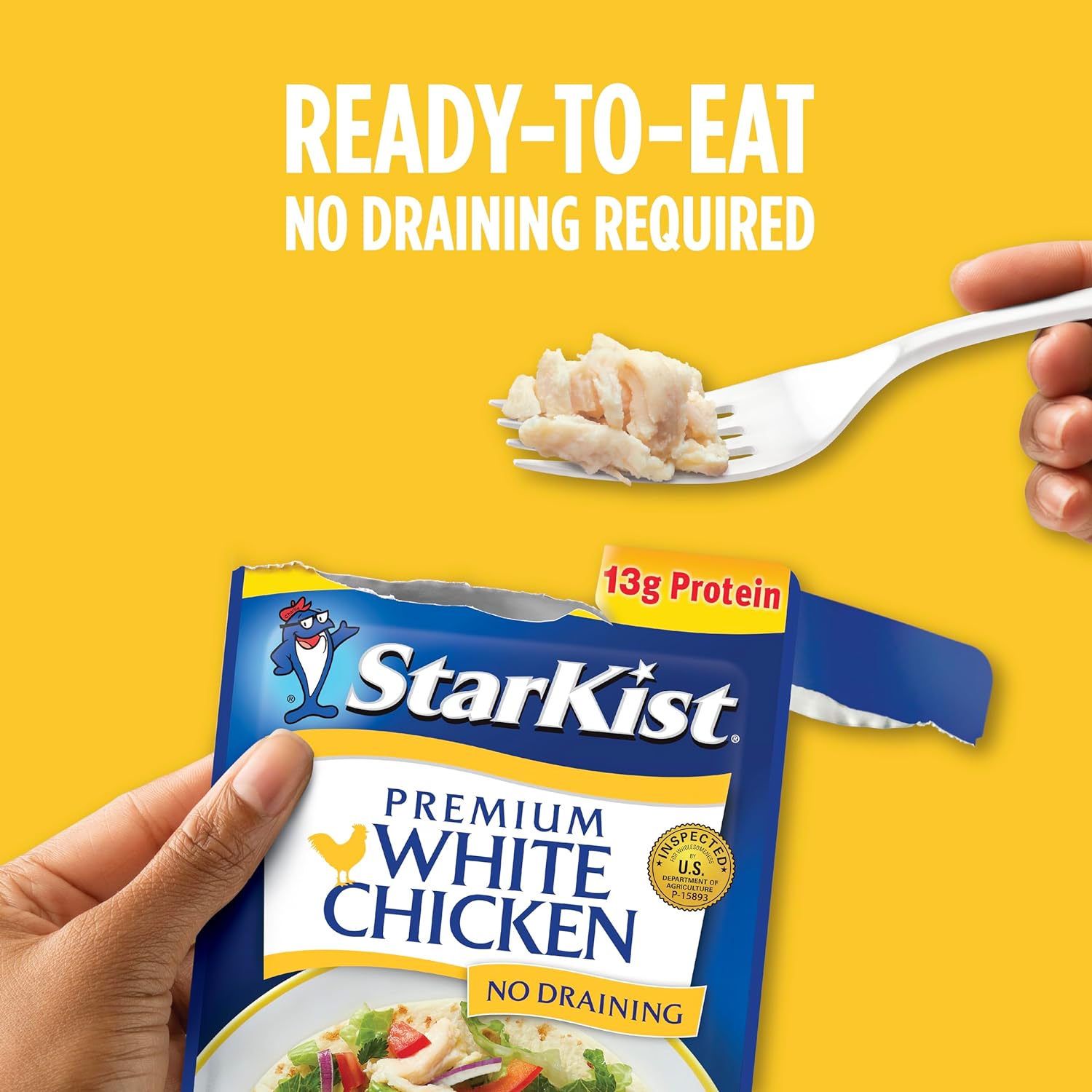 StarKist Premium White Chicken - 2.6 oz Pouch (Pack of 12) : Grocery & Gourmet Food
