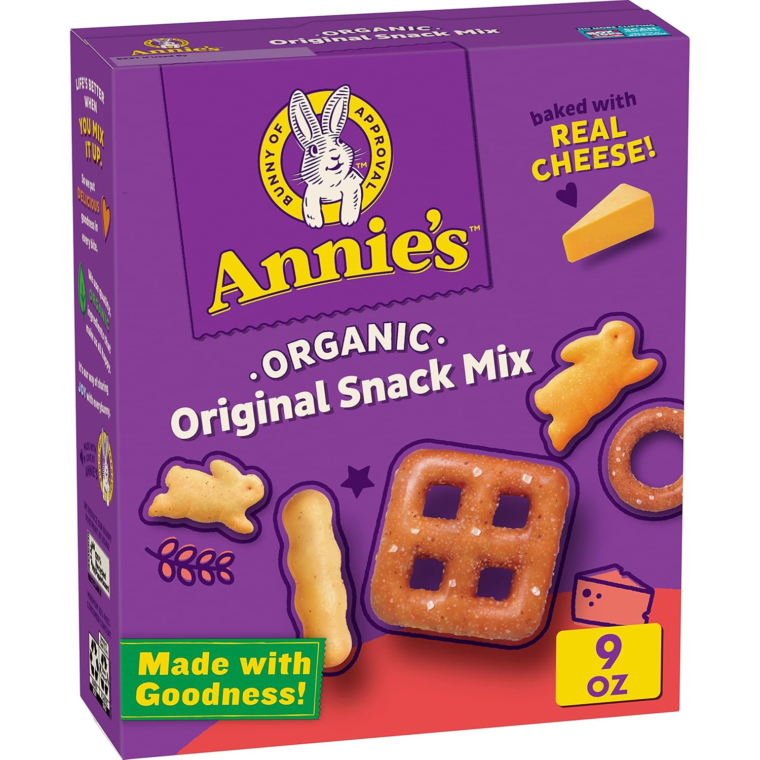 Annie'S Organic Assorted Crackers And Pretzels Snack Mix, 9 Oz