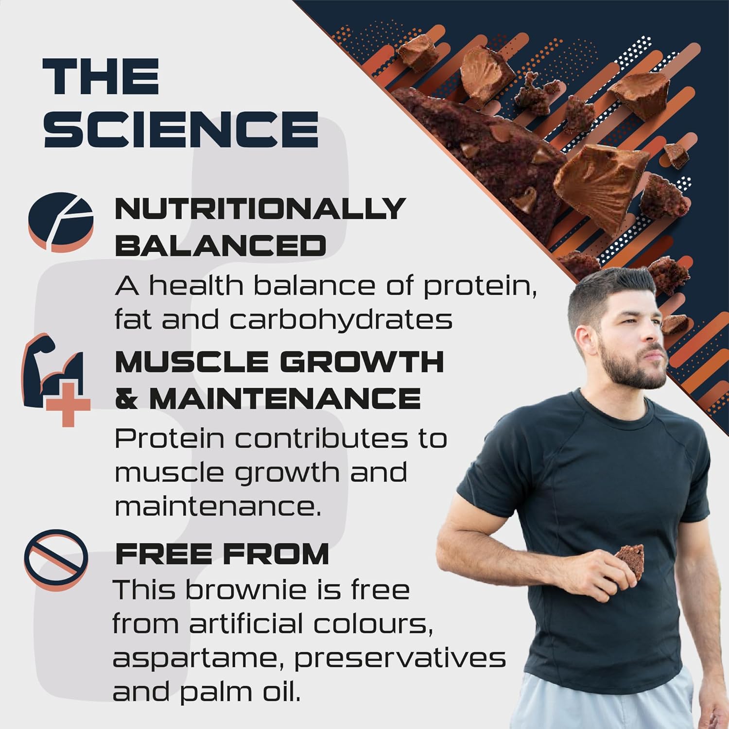 SCI-MX High Protein Chocolate Chip Brownie Box - 20g protein, 0.5g sugar + 246 calories per brownie - Pack of 12 x 65 g - Low Sugar - Pre / Post Workout Snack - No Palm Oil - Suitable for Vegetarians : Amazon.co.uk: Health & Personal Care