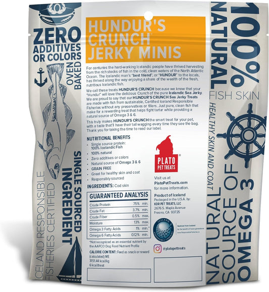 Plato Hundur'S Crunch Jerky Minis 10Oz, Natural (859554001397)