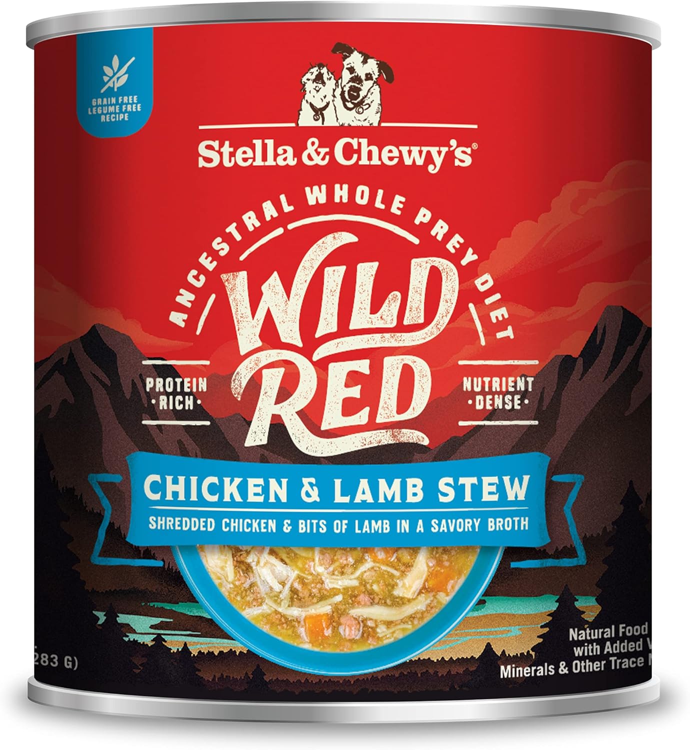 Stella & Chewy'S Wild Red Wet Dog Food Chicken & Lamb Stew High Protein Recipe, 10 Ounce (Pack Of 6)